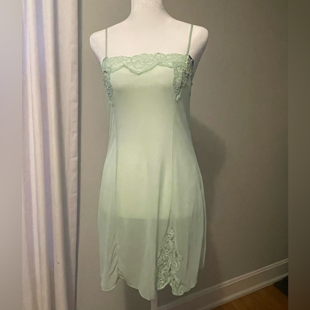 NWT, Sheer, Wacoal Mint Lace Slip Nightie